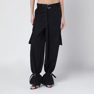 The Attico Black nylon trousers