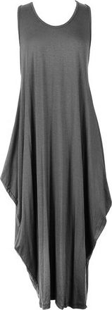 Generic New Womens Ladies Italian Lagenlook Tulip Parachute Stretchy Dress Long Tunic Top (One Size (Fits 8-18), Charcoal)