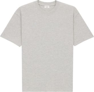 Saint Laurent Mens Cotton T-shirt - Light Grey - Size Medium