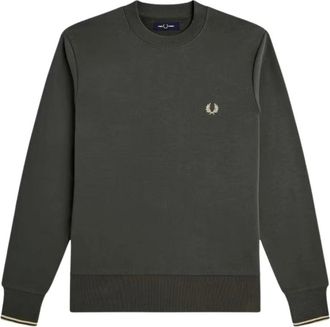 Fred Perry M7535 U98 Crew Sweatshirt - Heren - Sweatshirts & Hoodies - Grijs - Maat: S Katoen