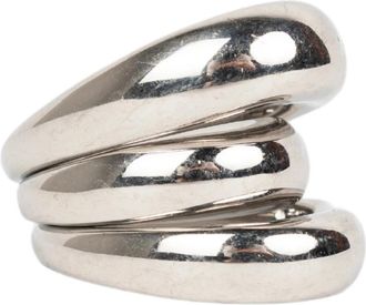 Panconesi Gebogen Solar Ring in Zilver - Dames - Ringen - Grijs - M - Accessoires