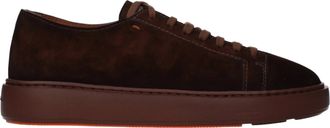 Santoni Herrens Braune Wildleder-Sneaker