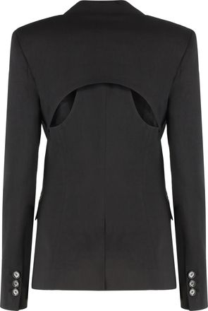 Pinko Womens Linen Blazer Black Blazers Jacket