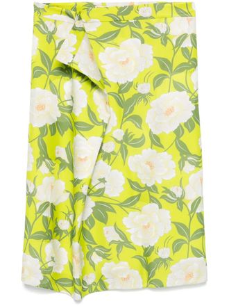 Kenzo Kenzo Peonies midi-rok - Groen