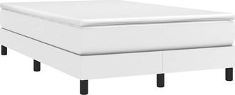 vidaXL Vidaxl - Estructura De Cama Sin Colch&oacute;n Cuero Sint&eacute;tico Blanco 120x200cm