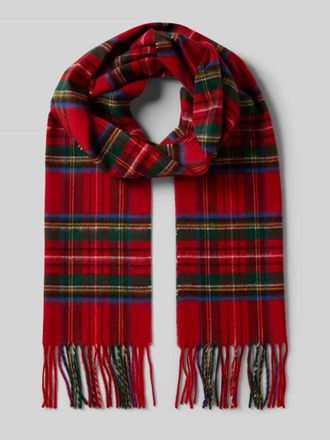 Christian Berg Schal mit Fransen in Rot, Gr&ouml;&szlig;e 1