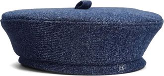Ruslan Baginskiy denim beret - women - Cotton - S - Blue