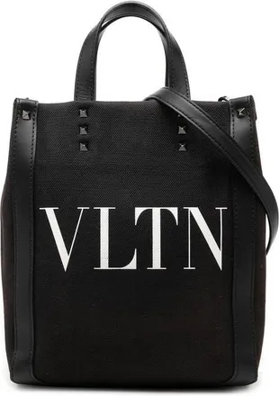 Valentino Pre-owned Valentino Mini Canvas Rockstud VLTN Tote Ladies 4765TNDPOXYVTMOS
