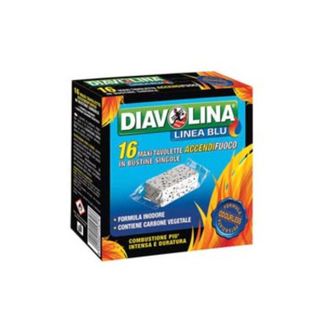 Diavolina Diavolina - accendifuoco lignite - conf. 16 tavolette maxi 16 pezzi