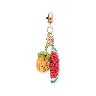 Dolce & Gabbana Raffia Charm Keyring - female - Dolce & Gabbana - Keychains - Multicolor - ONE SIZE - Accessories