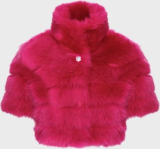 Gorski Reversible Merinillo Lamb Shearling Bolero Jacket With Cropped Sleeves
