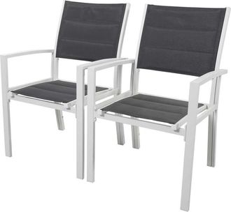Habitat et Jardin Juego De 2 Sillas Para Jard&iacute;n - brazil/canaries - Phoenix - Gris Claro