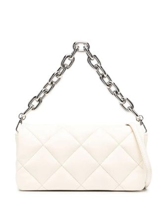 Stand Studio Hera quilted leather shoulder bag - women - Lamb Skin/Polyester - One Size - Neutrals