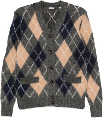 Aspesi Vest met argyle-patroon en zak - Grijs