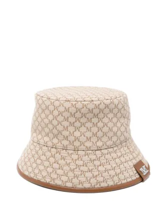 Max Mara Beige Logo Bucket Hat