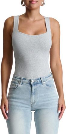 Naked Wardrobe The NW Tank Bodysuit in Heather Grey at Nordstrom, Size Medium