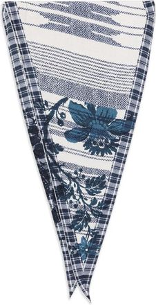 Pierre-Louis Mascia Foulard ALOEUW in seta con stampa a fiori - Blu