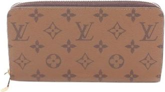 Louis Vuitton Pre-owned Zippy Wallet Monogram Reverse Lange Portemonnee - Dames - Vintage Accessoires - Bruin - ONE Size - Vintage