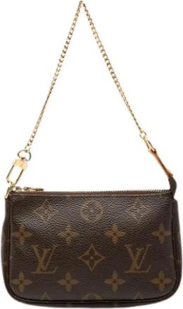 Louis Vuitton Pre-owned Mini Pochette Accessoires - Dames - Vintage Mini Tas - Bruin - ONE Size - Vintage