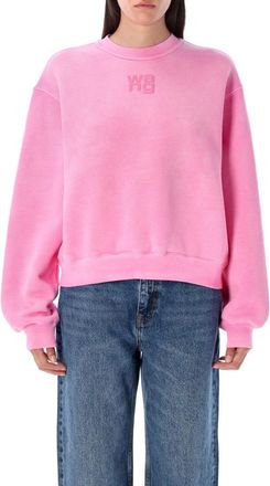 Alexander Wang Essential Terry Crew Sweatshirt W/ Puff