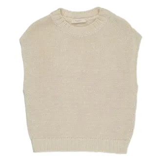 Zanone Round-neck Knitwear, female, Beige, Size: XS Regular Fit Cotton Top