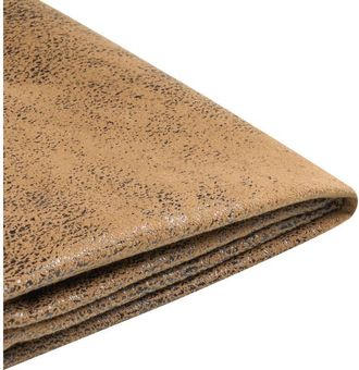 Beliani Beliani - Funda Extra&iacute;ble Piel Sint&eacute;tica Marr&oacute;n Para Cama 140 X 200 Cm Fitou