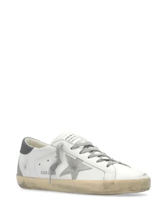 Golden Goose Super Star Leather Upper And Heel Suede Star And Spur