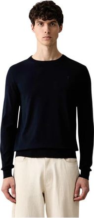 Trussardi Trui met ronde hals - Heren - Ronde hals truien - Blauw - 2XL - Nylon - Truien & Vesten