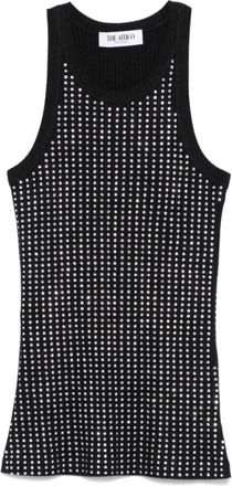 The Attico Zwarte Tanktop - Dames - Tops zonder mouwen - Zwart - M - Katoen - Tops