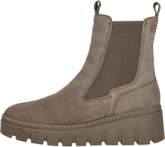 Tamaris Enkellaarsjes Plat - Dames - Chelseaboots - Bruin - 42 EU - Schoenen