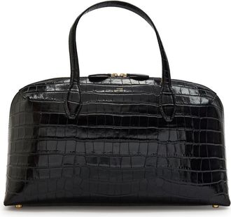 Toteme Lounge Medium Crocodile-effect Leather top Handle bag - Black - One Size