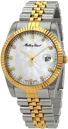 Mathey-Tissot Mathey II Quartz Crystal Mother of Pearl Dial Mens Watch H710BI