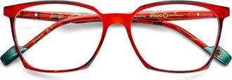 Etnia Barcelona Lepore Square Frame Eyeglasses with Vibrant Red Finish