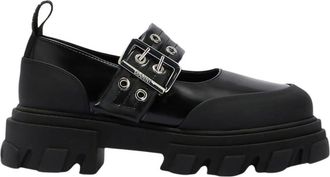 Ganni Schoenen, Dames, Zwart, 39 EU, Polyester, Ballerinas