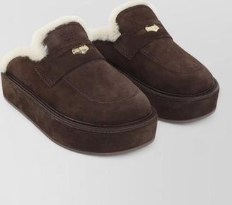 Miu Miu leather platform mules