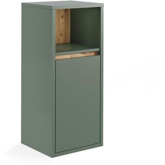 Vicco Mueble Midi Viola, Verde/artesano, 33 X 80 Cm Con Puerta Y Estante Abierto, Vicco