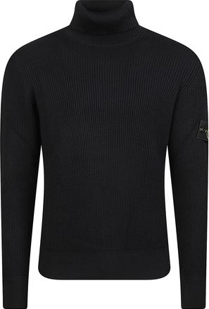 Stone Island RWS Ribbed Virgin Wool Turtleneck Sweater
