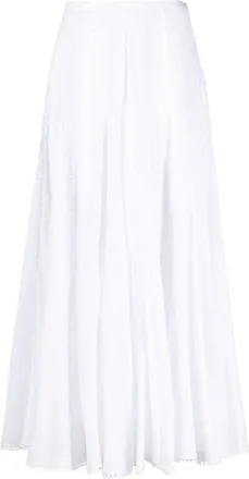 Charo Ruiz Ibiza Norma fluted maxi skirt - women - Cotton/Polyester - M - White