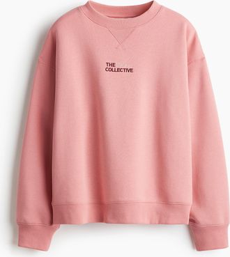 H&M Sweatshirt mit Textmotiv - Pink