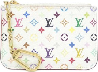 Louis Vuitton Multi-Color White Coated Canvas Coin Purse/Coin Case (Pre-Owned)