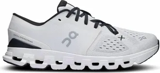 On Womens Cloud X4 Running Shoes In Ivory Black