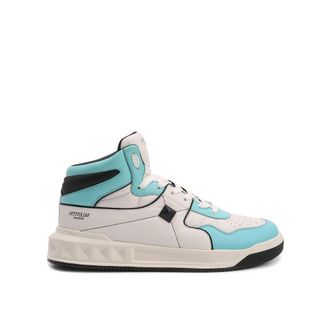 Valentino Garavani White Calfskin High Top Mens Sneakers