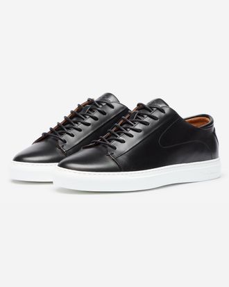 Oliver Sweeney Sirolo Mens Calf Leather Lightweight Trainers - Black/white - Size UK 11