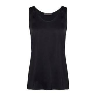 Elena Miro Tops, Dames, Zwart, 6Xl, Stretch viscose top met V-hals