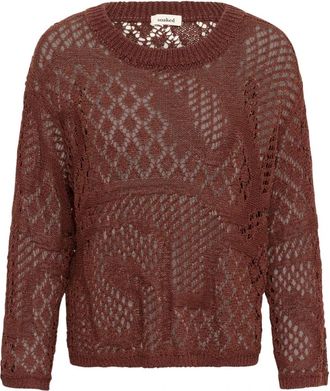 Soaked In Luxury Trui met ronde hals - Dames - Ronde hals truien - Bruin - XS - Truien & Vesten