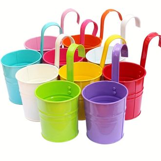 OEM Maceta Colgante - Hierro - Para Balcones Y Alf&eacute;izares - 10 Unidades - 10 Colores