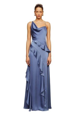 AMUR Sara Heavy Charm Gown in Dusk Blue at Nordstrom, Size 2