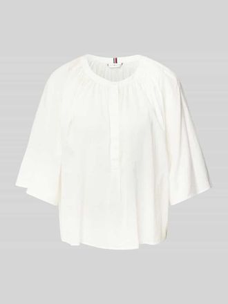 Tommy Hilfiger Bluse mit 3/4-Arm in Weiss, Gr&ouml;&szlig;e 44