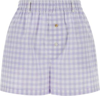 Moschino Purple Gingham Shorts