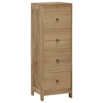 vidaXL C&oacute;moda De Madera Maciza De Teca 30x30x90 Cm Vidaxl